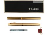 Stylo à bille Parker plaqué or avec coffret cadeau