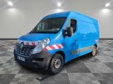 a picture of a blue van parked in a room