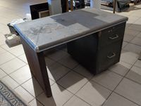 Bureau industriel métallique vintage année 50 - Dim.