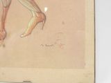 a picture of a drawing of a woman ' s legs and feet