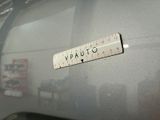 a close up of a sticker on the side of a car