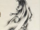an image of a drawing of a woman with a basket on her head