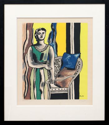 une image d'un tableau représentant une femme assise sur une chaise