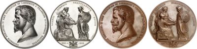 four oval portraits of women and men are shown on a white background