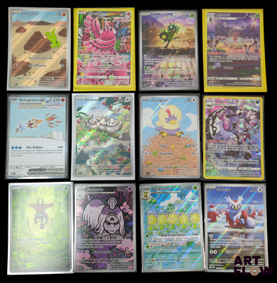 a lot of pokemon cards that are on the table