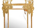 une image représentant un miroir doré sur fond blanc