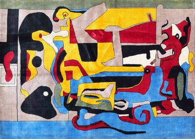 an image of a painting of a group of people on a rug