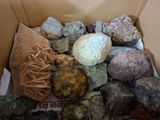 a box full of rocks and other rocks in it