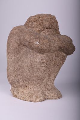 statue of a man holding a baby in his arms