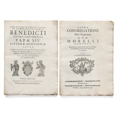 an old book with two pages of text on it and a picture of a man holding a sword
