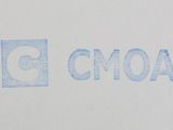 an image of a close up of a logo on a white surface