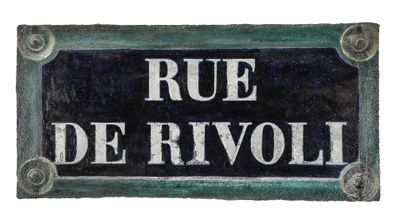 a sign that says rue de rivoli on it