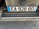 a license plate on the back of a truck