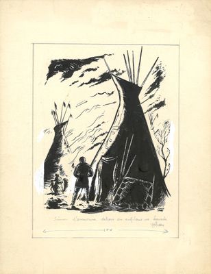GIRAUD (1938-2012). Amérique en mille de Georges Travelier.