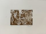 an image of a brown and white drawing on a white paper