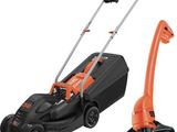une tondeuse à gazon électrique Black & Decker à batterie