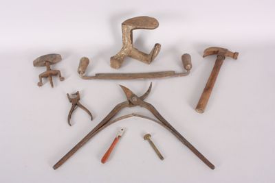 a lot of tools that are laying out on the table