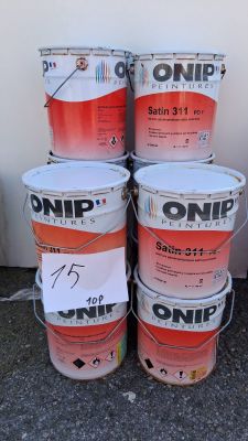 Lot de 10 pots de peinture glycéro satinée de la marque Onip…