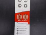 a close up of a roll up banner on a black background