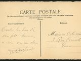 a black and white photo of an old postcard with writing on it
