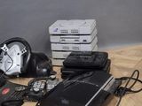a lot of electronics that are on the table