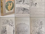 several pages of a book with illustrations of people and animals in them