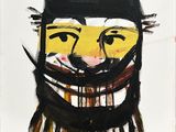 un tableau représentant un homme barbu et moustachu