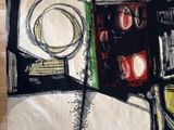 a picture of a painting on the floor of a room