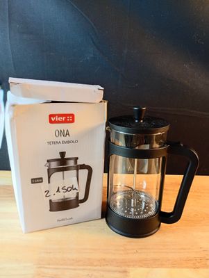 2.1504//CafetiÃ¨re francaise a piston marque Vier, verre cas…