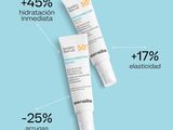 a blue background with two tubes of sunscreen cream and one tube of sunscreen cream