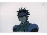 an animation image of a man with a purple hair and a blue shirt