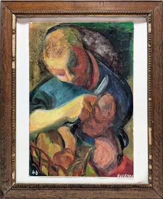 Élisabeth HOFFOVA (1922). "L'épluchage"