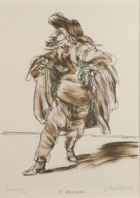 une image représentant un dessin d'un homme portant un sac