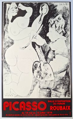 affiche de l'exposition consacrée à Picasso au Musée national d'art moderne, New York, État de New York, États-Unis