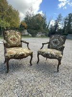 Paire de fauteuils en hêtre, dossiers "à la reine", garnitur… (photo 2)