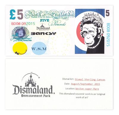 BANKSY (né en 1974) d'après - Monkey Queen - 2015 Billet de …