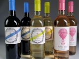 plusieurs bouteilles de vin sont alignées sur une table