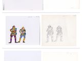 une série de six dessins représentant des personnes dans différentes poses