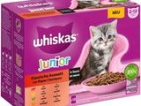 une photo d'une boîte de croquettes Whiska's Junior pour chatons