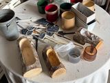 a table that has a bunch of items on it