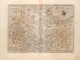 une vieille carte de l'Allemagne avec ses frontières en noir et blanc