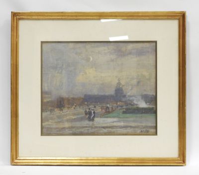 une image représentant un tableau où l'on voit des personnes se promener sur une plage