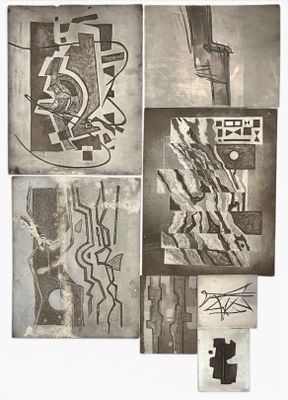 de nombreuses photos différentes d'un tableau en noir et blanc