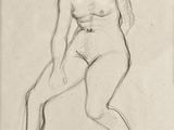 un dessin représentant une femme nue dans une pose