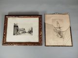 une vieille photo d'une photo représentant une ferme et une photo d'une maison