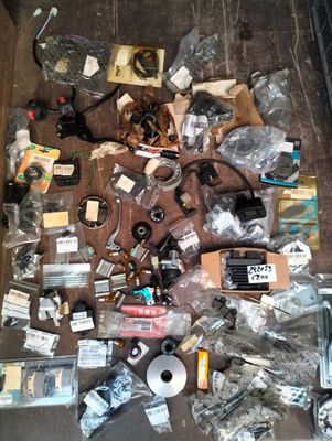 a pile of assorted items on the floor