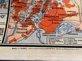 a newspaper with a map of the city of new york on it