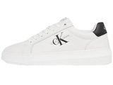 white sneakers with monogram logo