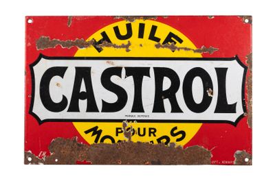 CASTROL - Huiles pour Moteurs Plaque émaillée de forme recta…