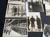 several old black and white photos of men and women in military uniforms